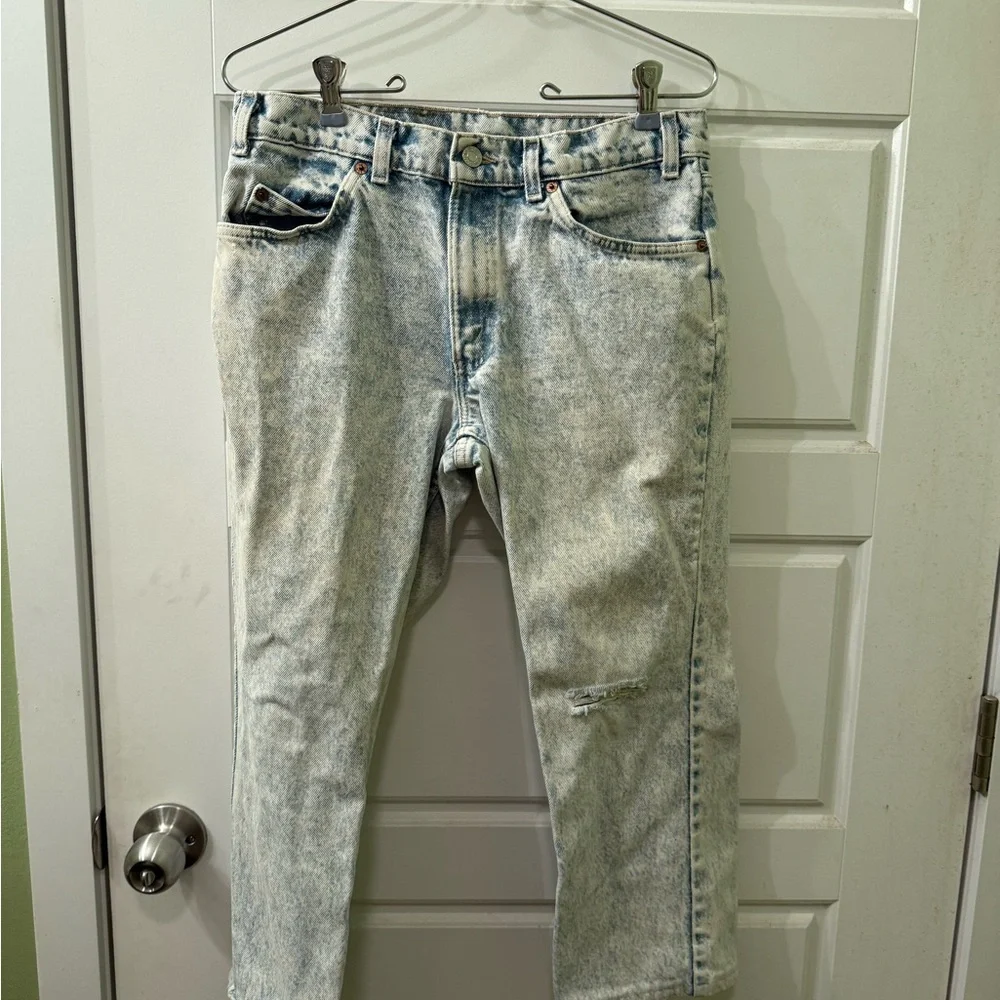 Vintage Orange Tab Levi's Men's Acid Wash Straight Jeans
